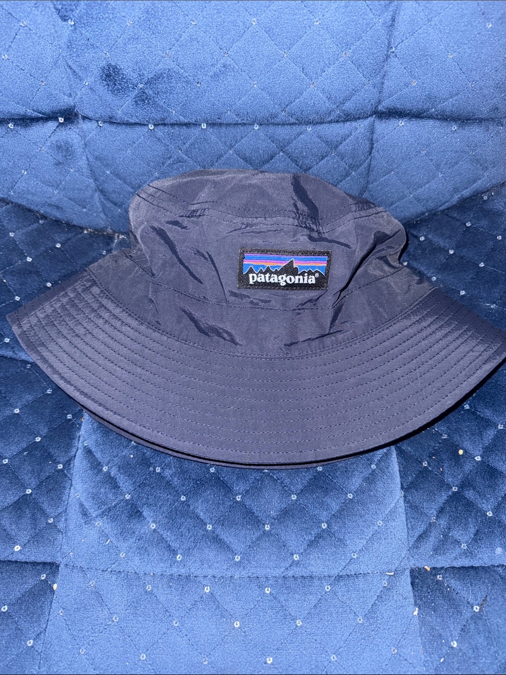 Patagonia Navy Bucket Hat with Logo Patch
